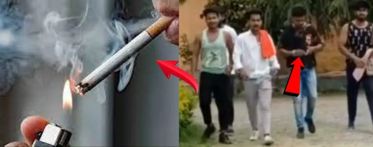 नशा करते युवक