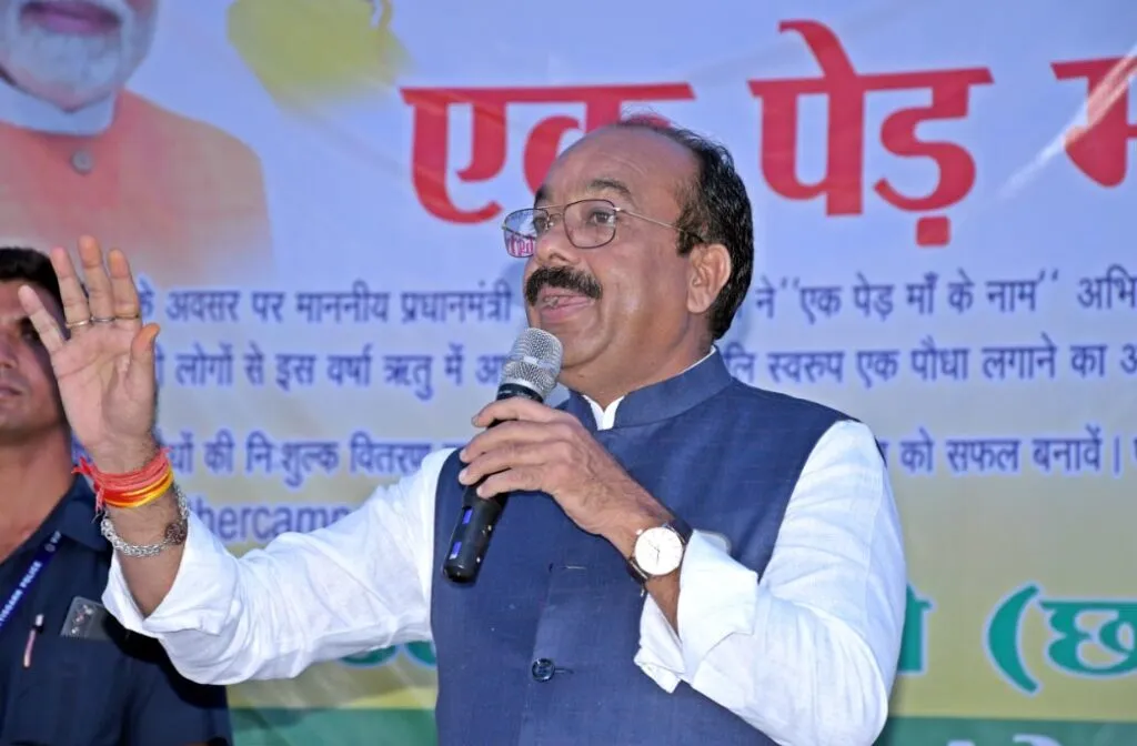 उप मुख्यमंत्री साव ने अपनी मां के सम्मान में लगाया पौधा
