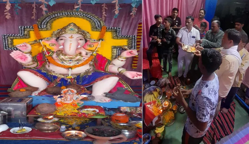 रावतपुरा कॉलोनी में तृतीय वर्ष विराजे गजराज