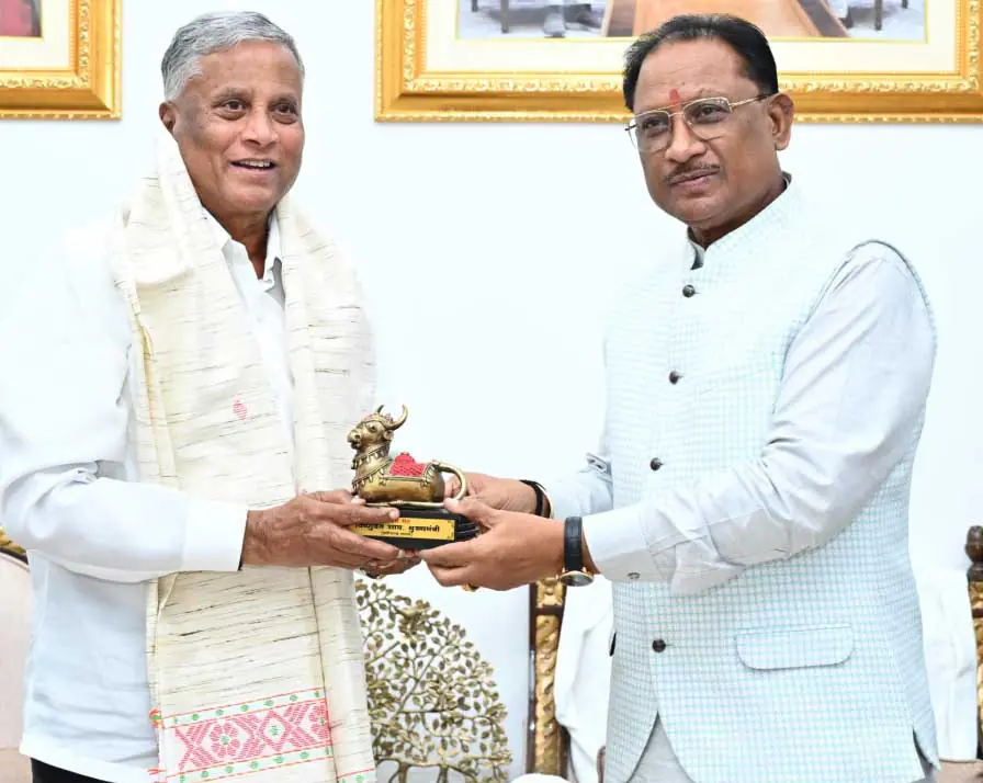 CM से केन्द्रीय राज्य मंत्री वी. सोमन्ना ने की सौजन्य मुलाकात